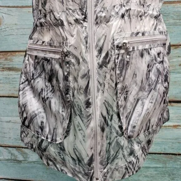 ATHLETA Inspire Hoodie Sheer Vest Cobblestone Jacket S NWOT - Picture 3 of 8